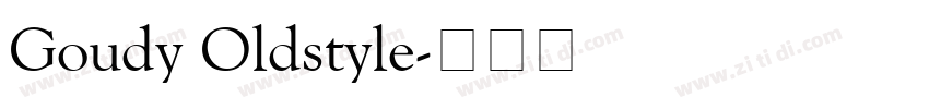Goudy Oldstyle字体转换